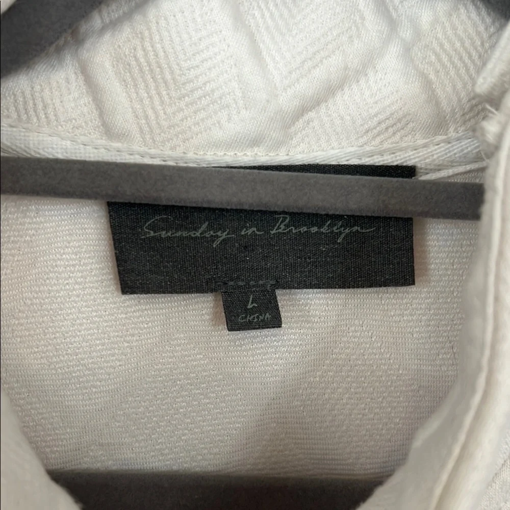 Anthropologie Sunday in Brooklyn Cream Button-Shoulder Quilted Top - Picture 2 of 6
